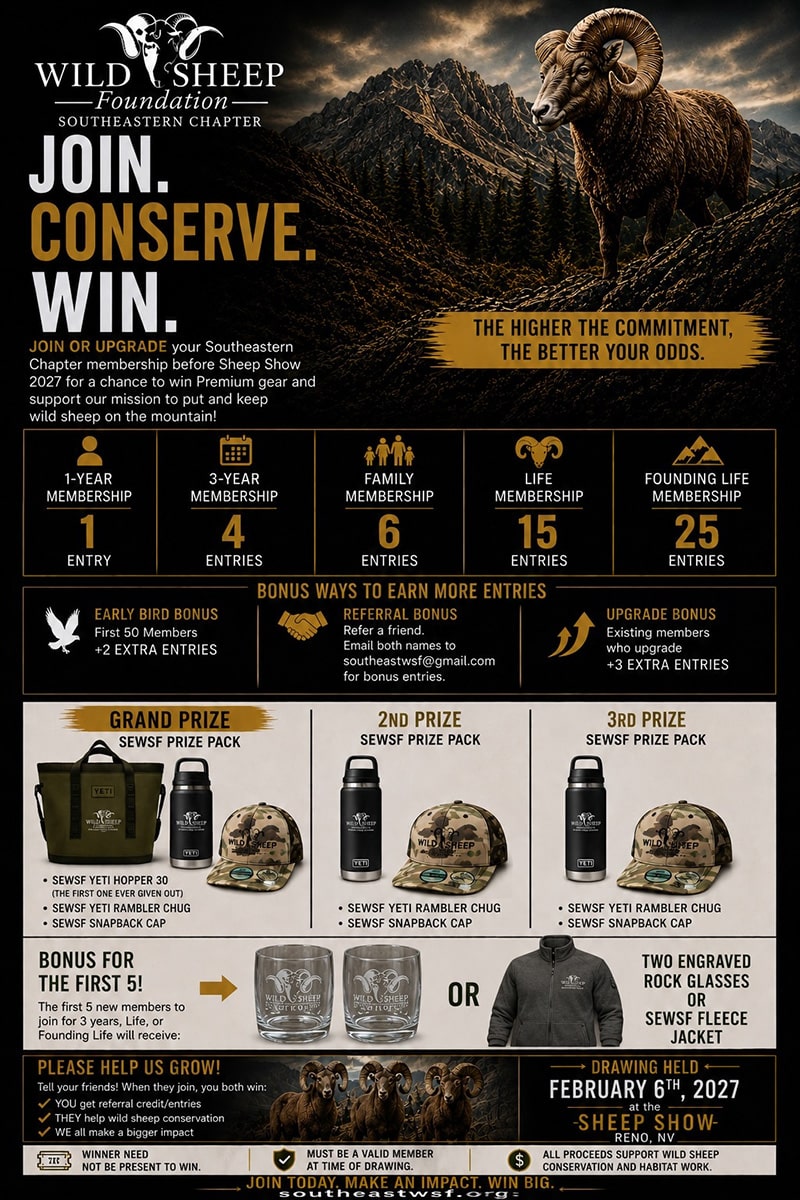 Southeastern Chapter of the Wild Sheep Foundation Membership Promo